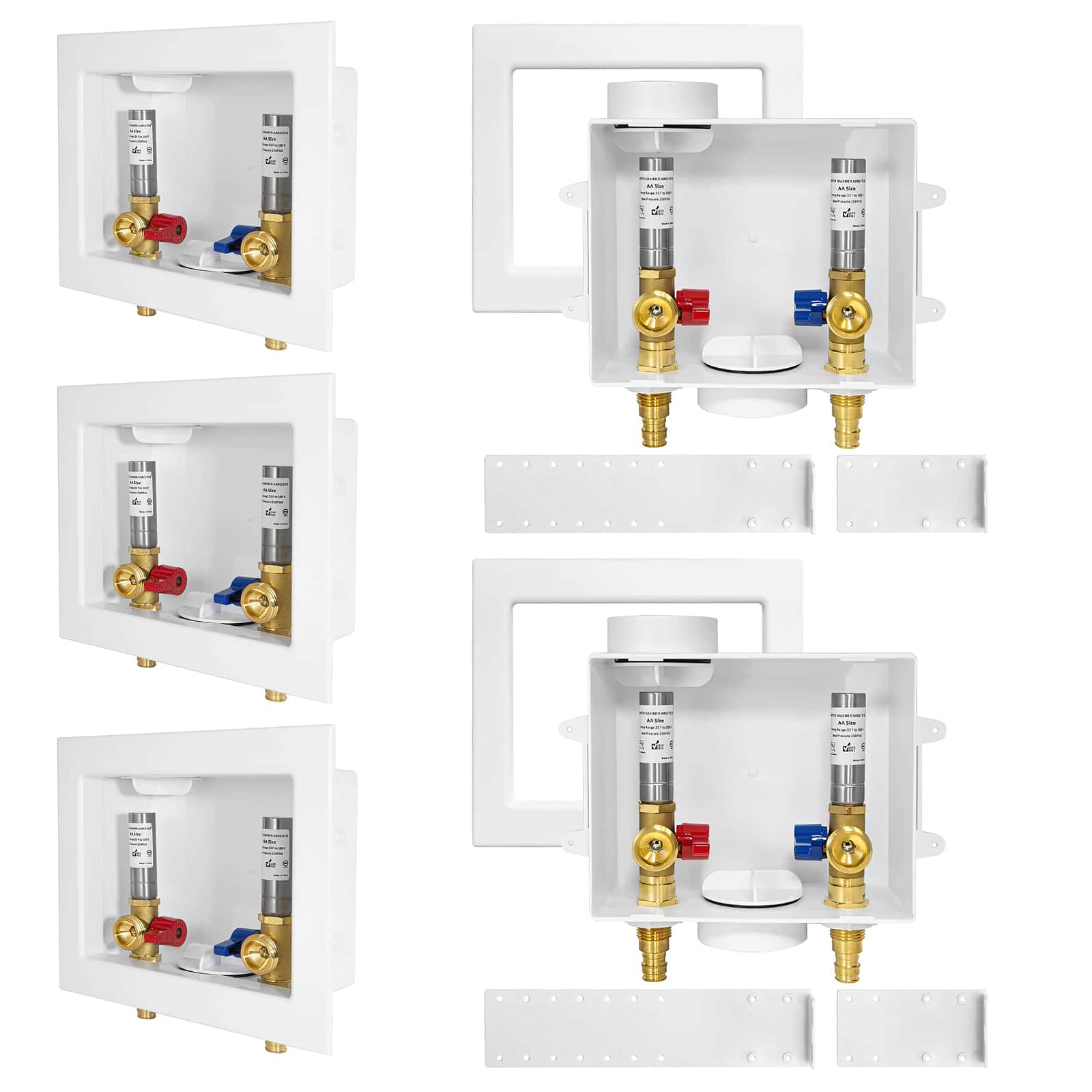 pex expansion f1960 inlet washing machine outlet box with center drain 13