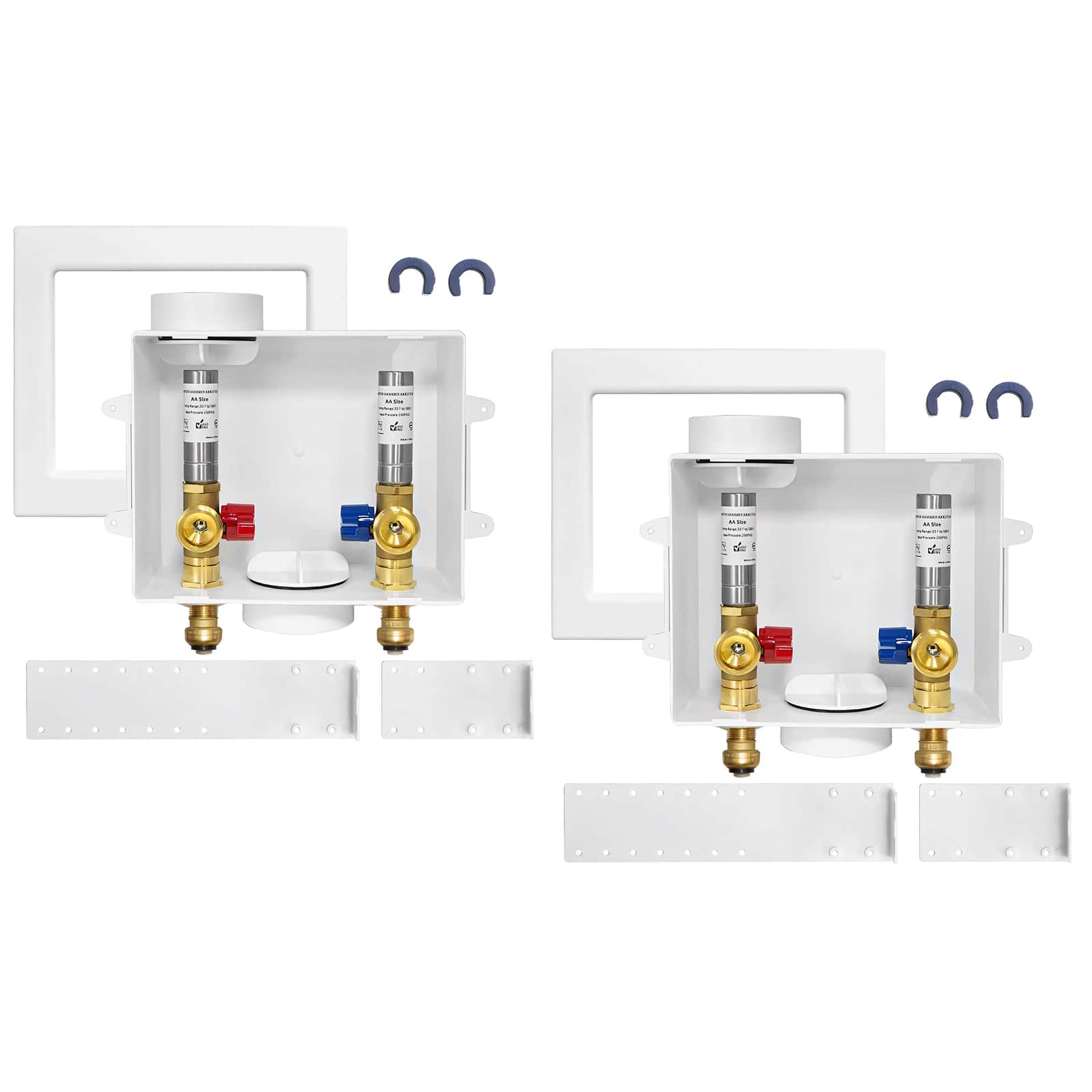 push fit inlet washing machine outlet box with center drain 16