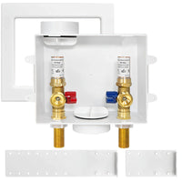 1/2" sweat inlet, washing machine outlet box, with copper water hammer arrestor