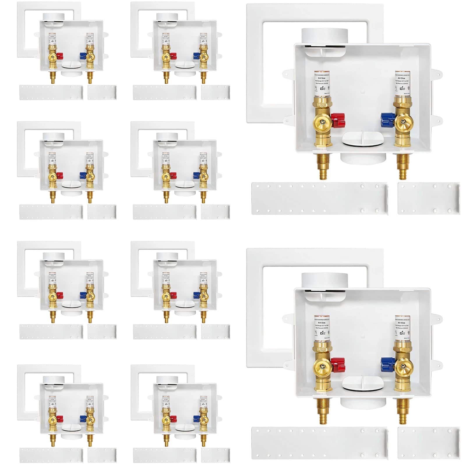 pex crimp f1807 inlet washing machine outlet box with center drain 23