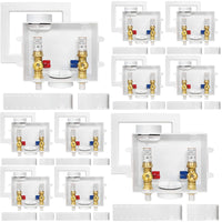 10-Pack 1/2" CPVC PPE Intet, Washing Machine Outlet Box, with Copper Arrestor