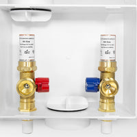 1/2" cpvc ppe intet, washing machine outlet box, with copper arrestor