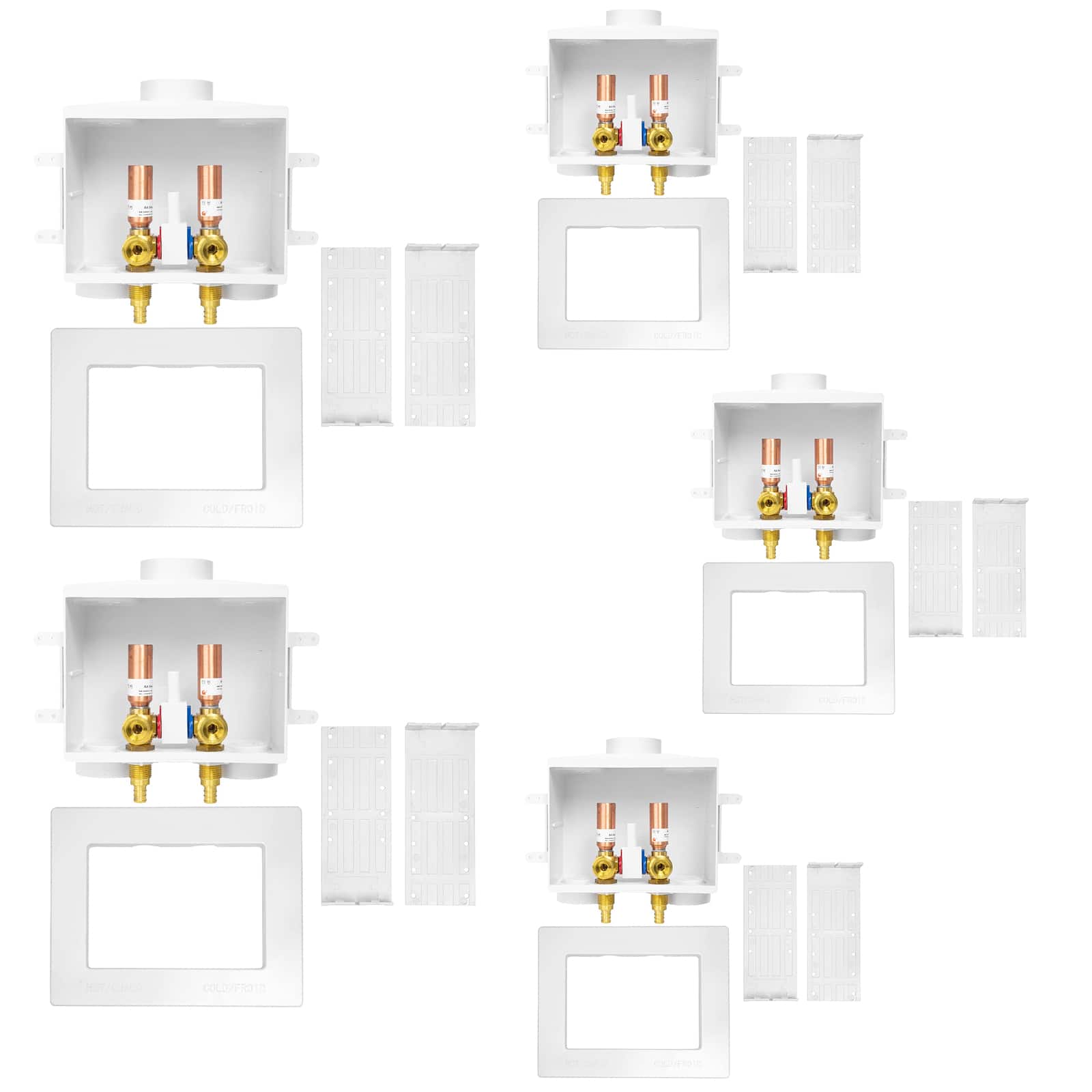 pex crimp f1807 inlet washing machine outlet box with single control valve 9