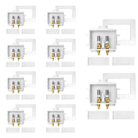 10 pcs 1/2" pex crimp (f1807) inlet, washing machine outlet box, single control valve, with ss hammer arrestor