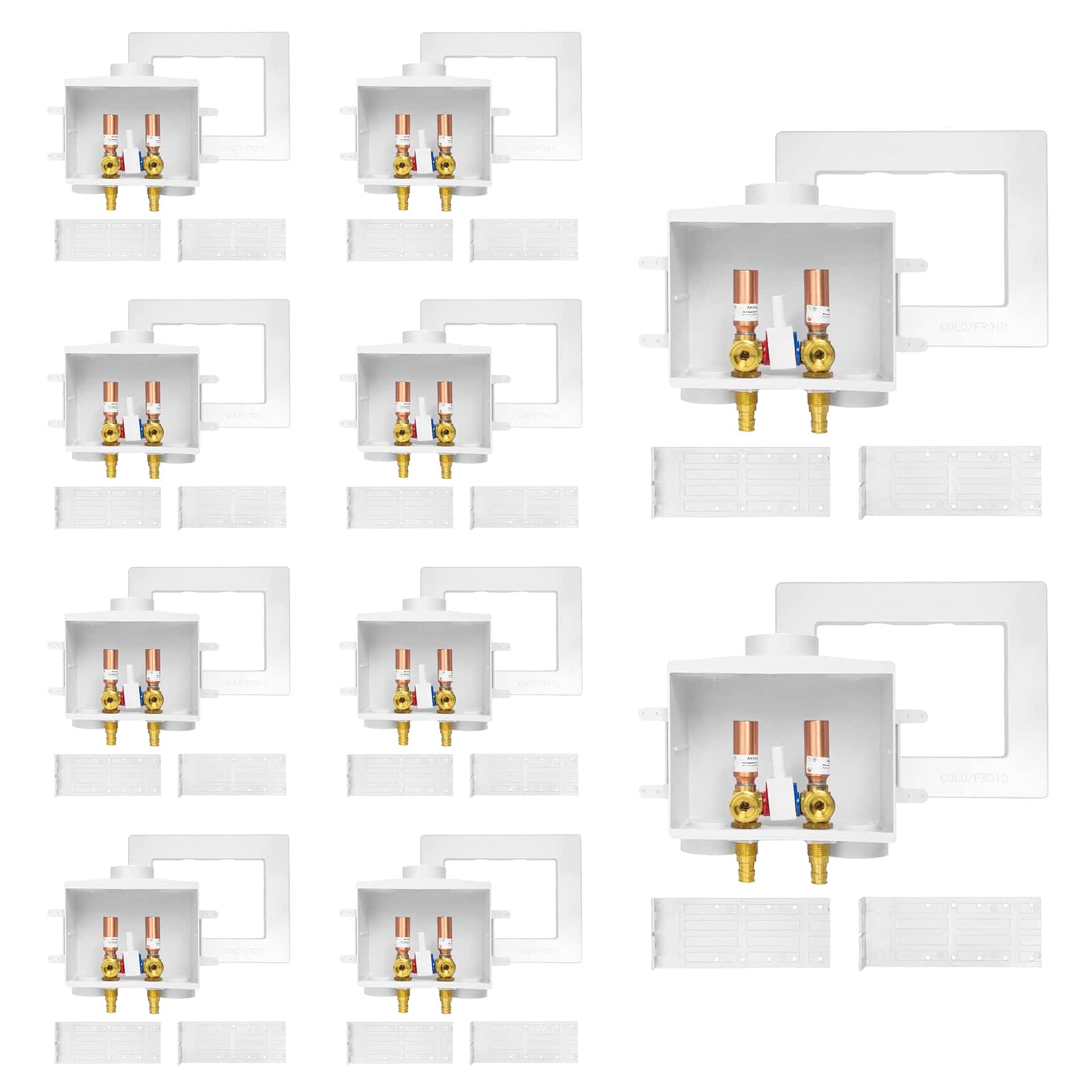 pex expansion f1960 inlet washing machine outlet box with single control valve 10