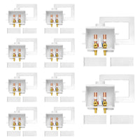 10-Pack 1/2" PEX Expansion (F1960) Inlet, Washing Machine Outlet Box, Single Control Valve, with Copper Water Hammer Arrestor