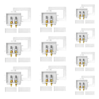 10 pcs 1/2" pex expansion (f1960) inlet, washing machine outlet box, single control valve, with ss hammer arrestor