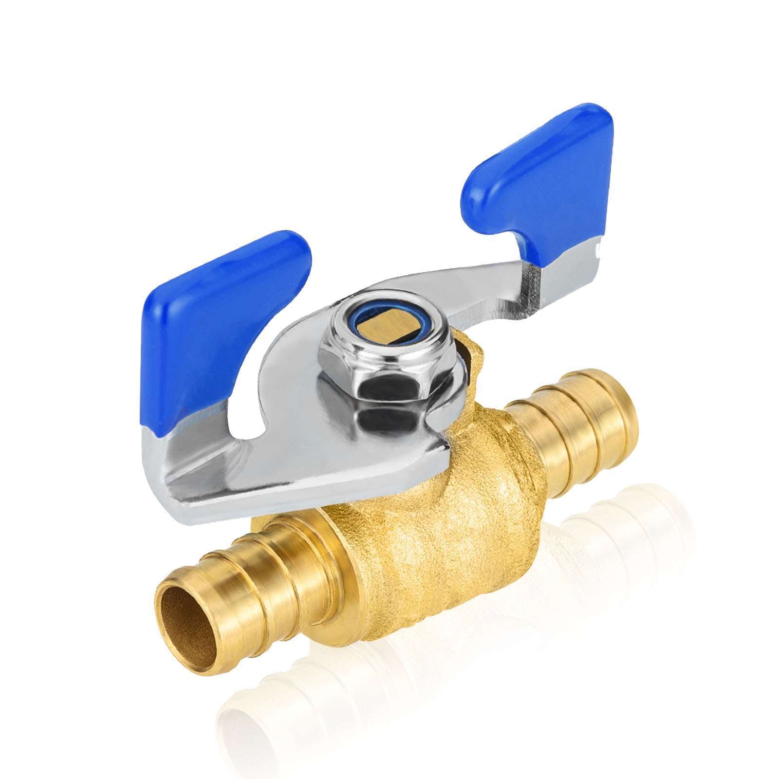 pex crimp butterfly ball valve lead free 9