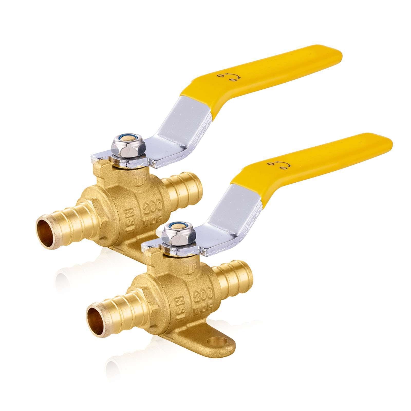 pex crimp drop ear ball valve lead free pick size to add 9