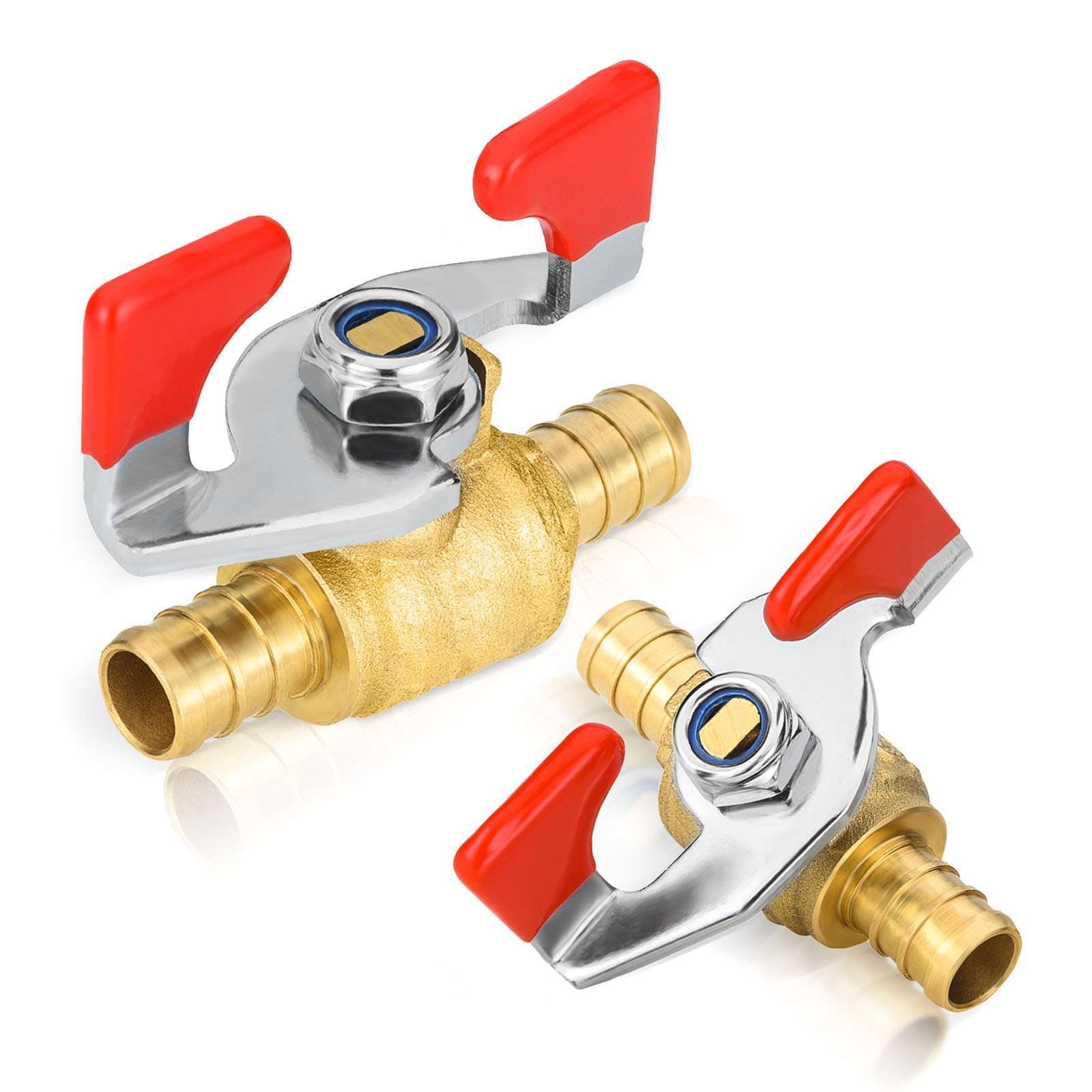 pex crimp butterfly ball valve lead free 6