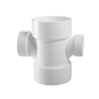 2" x 2" x 1-1/2" x 1-1/2" PVC DWV Double Sanitary Tee