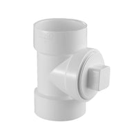 8" PVC DWV Flush Cleanout Tee W / Plug (H x H x FPT)