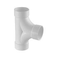 4" PVC DWV 2-Way Cleanout Tee (Hub x Hub x Hub)