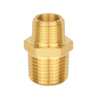 3/8" x1/4" male npt brass hex connector