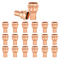 30 pcs 3/4" press copper 3/4" pex crimp adapter (lead free)