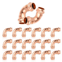 30 pcs 1/2" press copper 90° elbow (lead free)
