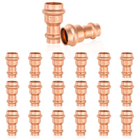 30 pcs 3/4" 1/2" copper press press coupling no stop (lead free)
