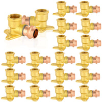 30 pcs 3/4" press copper drop ear elbow (lead free)