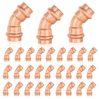 30 pcs 3/4" press copper 45° elbow (lead free)