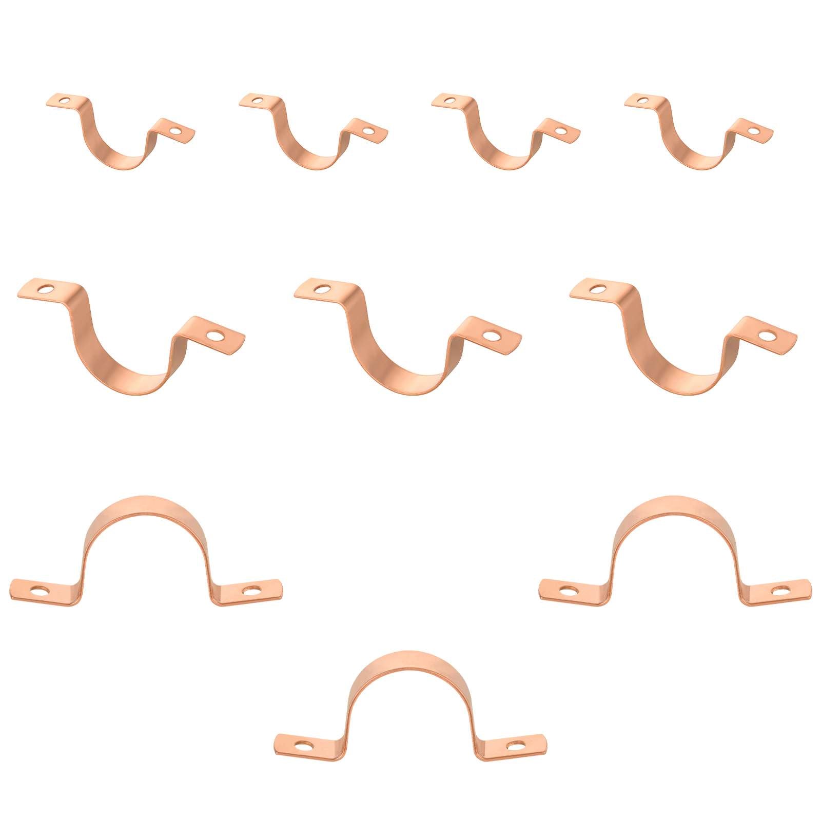 copper pipe straps two hole 8