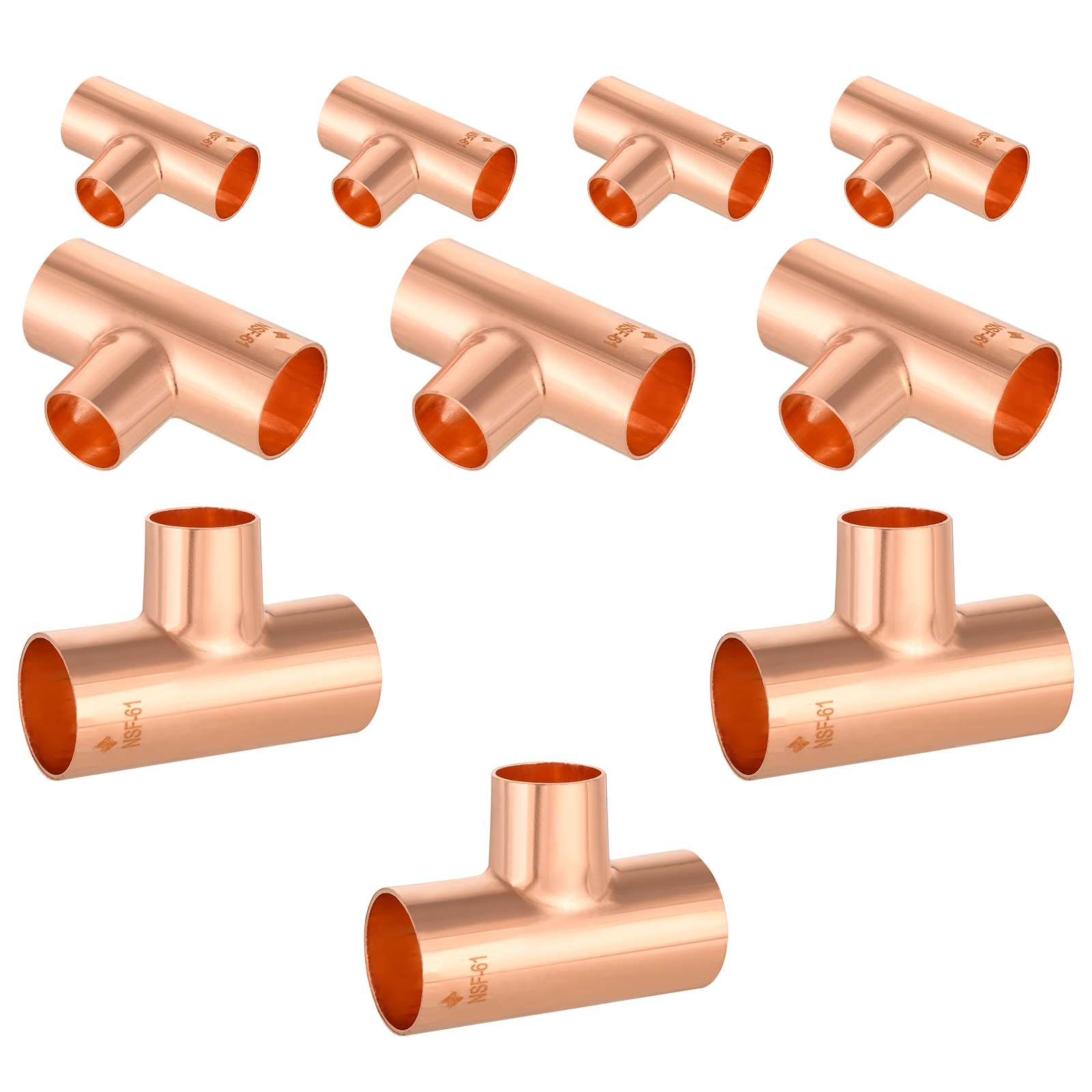 c x c x c copper reducing tee 8