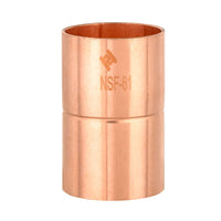 copper coupling with rolled stop