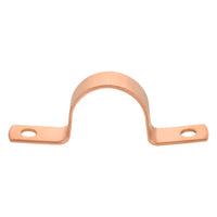 1-1/4" copper pipe straps, two hole