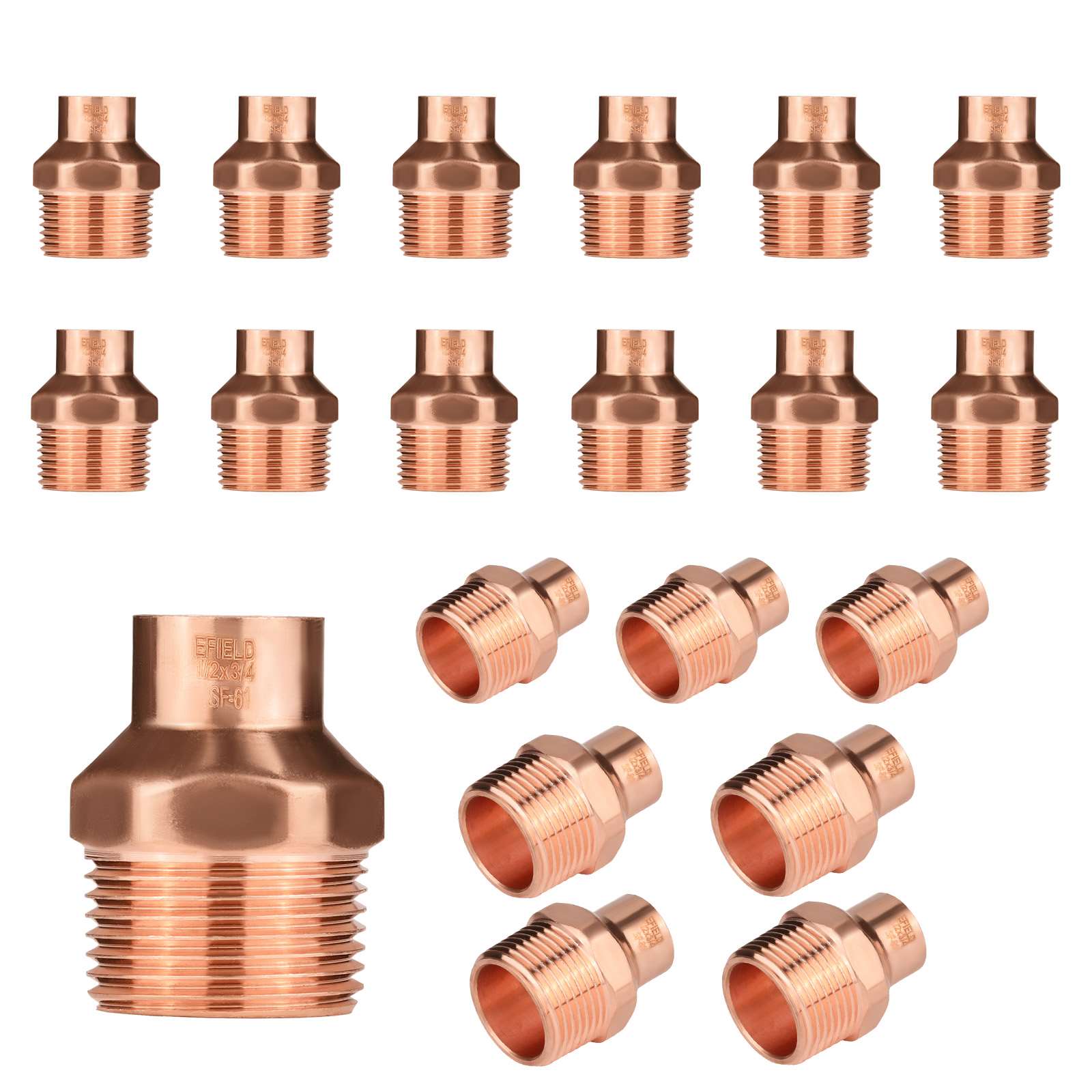 c x mnpt copper male reducing adapter 8