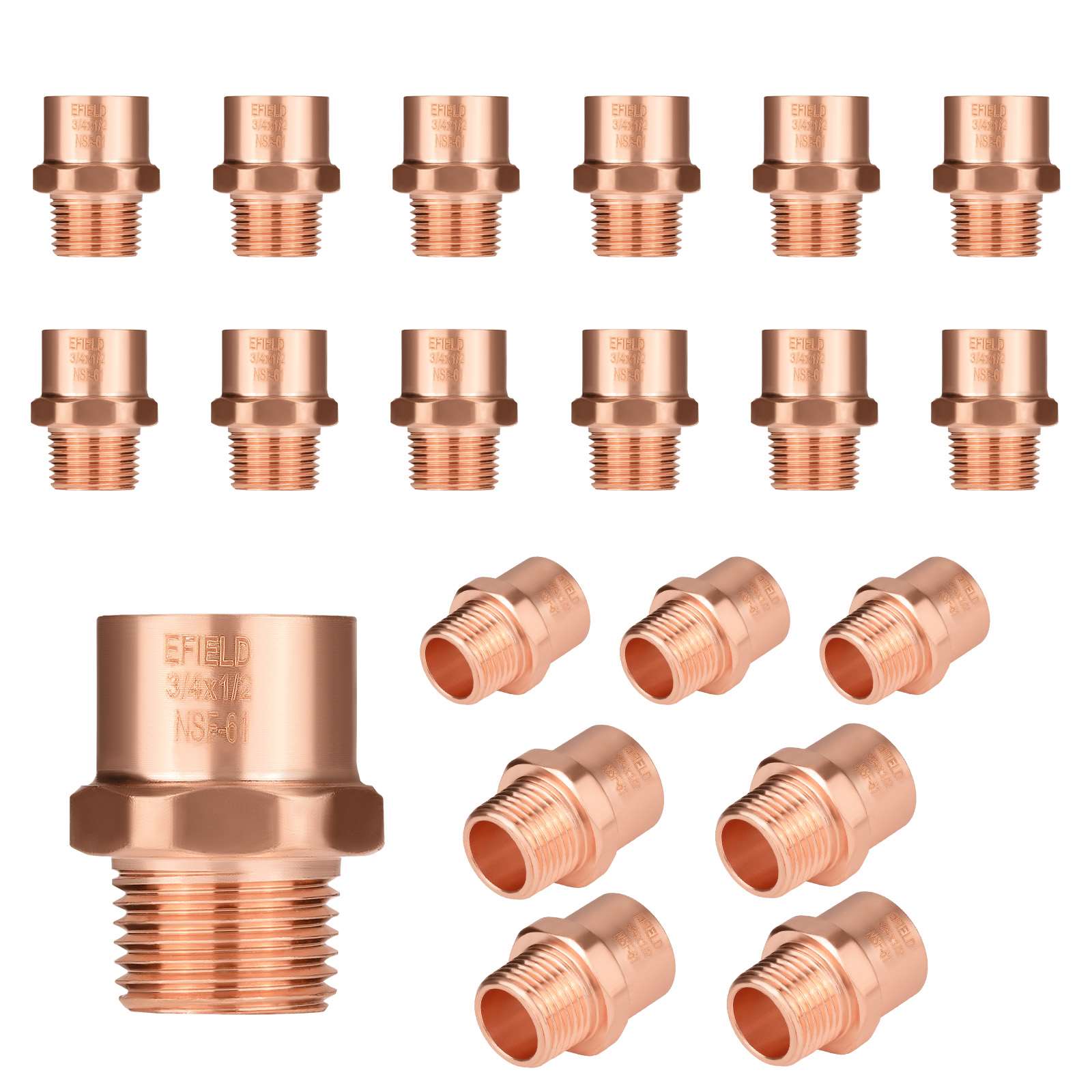 c x mnpt copper male reducing adapter 14