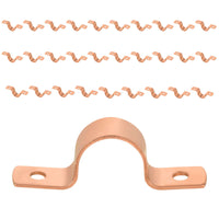 30-pack 5/8" copper pipe straps, two hole