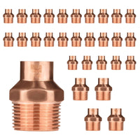 30 pcs 3/4" c 1/2" mnpt copper male adapter at wholesale price