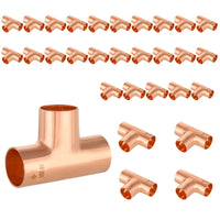 30-Pack 5/8" x 5/8" x 5/8" Copper Tee