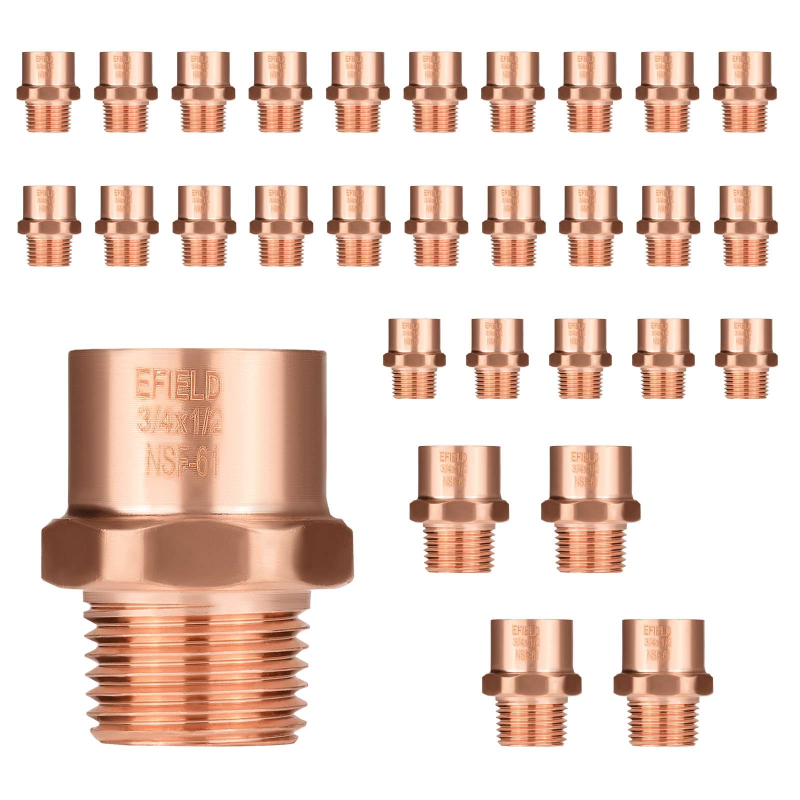 c x mnpt copper male reducing adapter 15