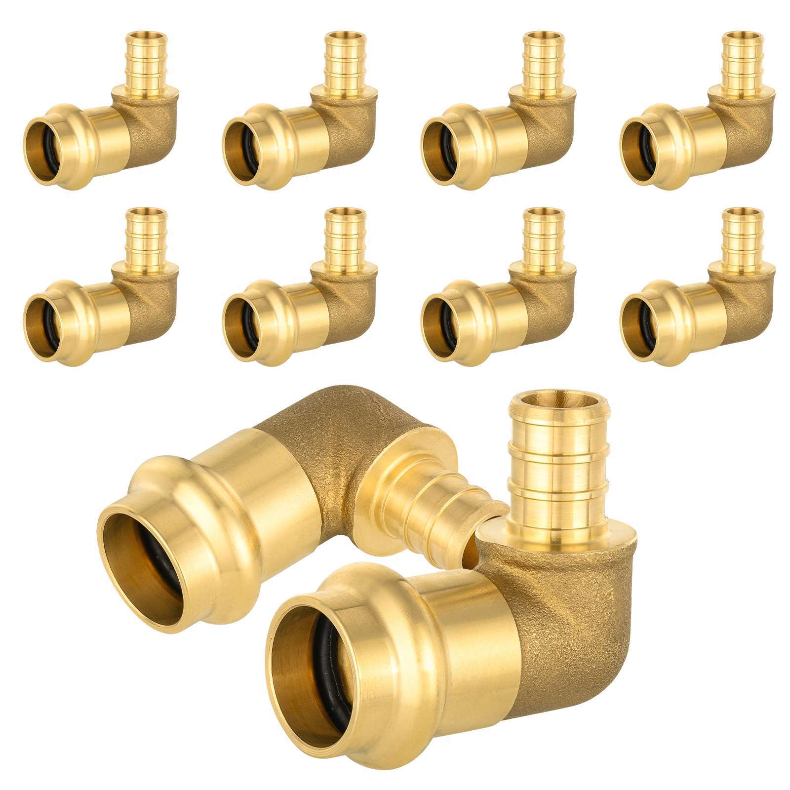 press x pex crimp brass elbow lead free 9