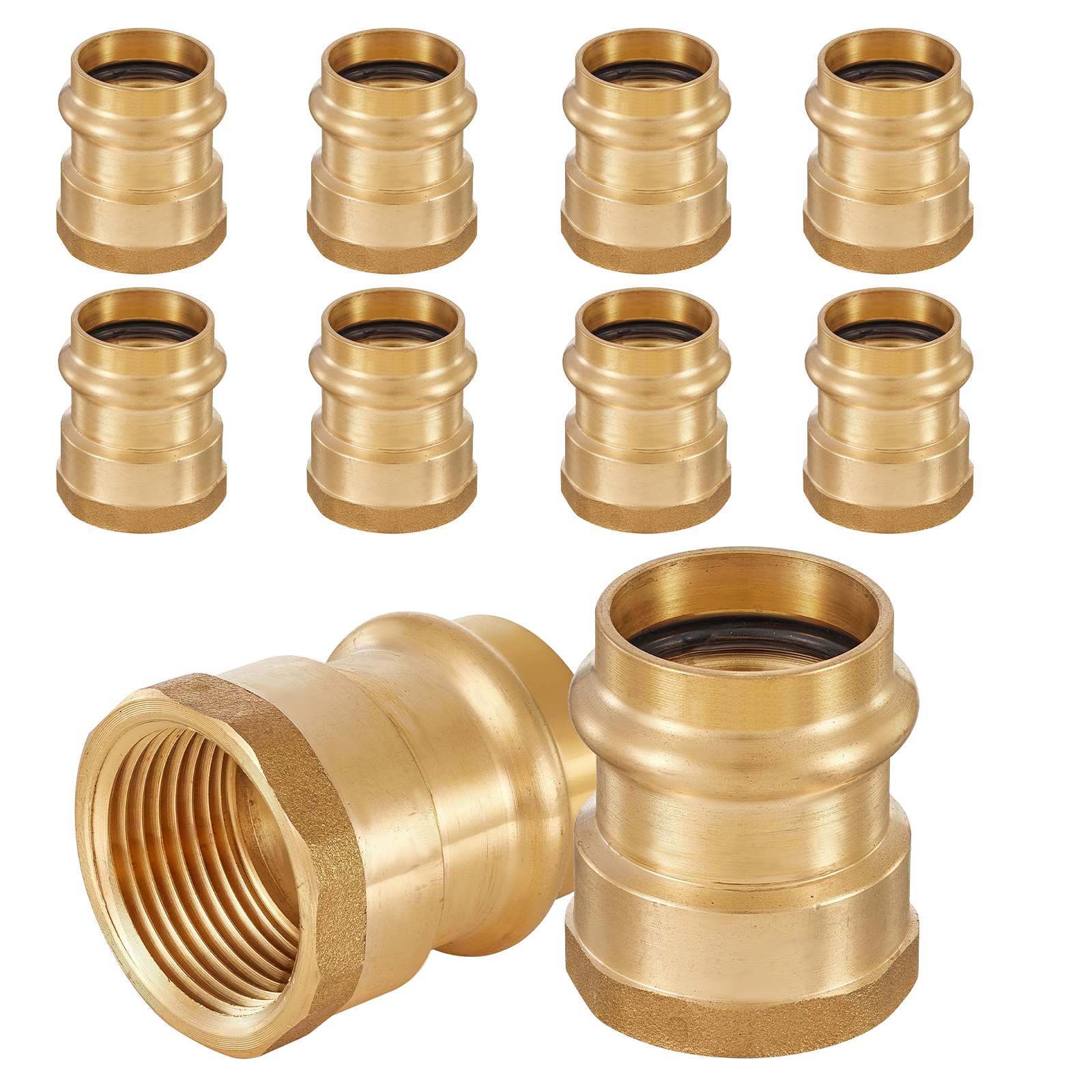 press x female npt brass adapter lead free 10