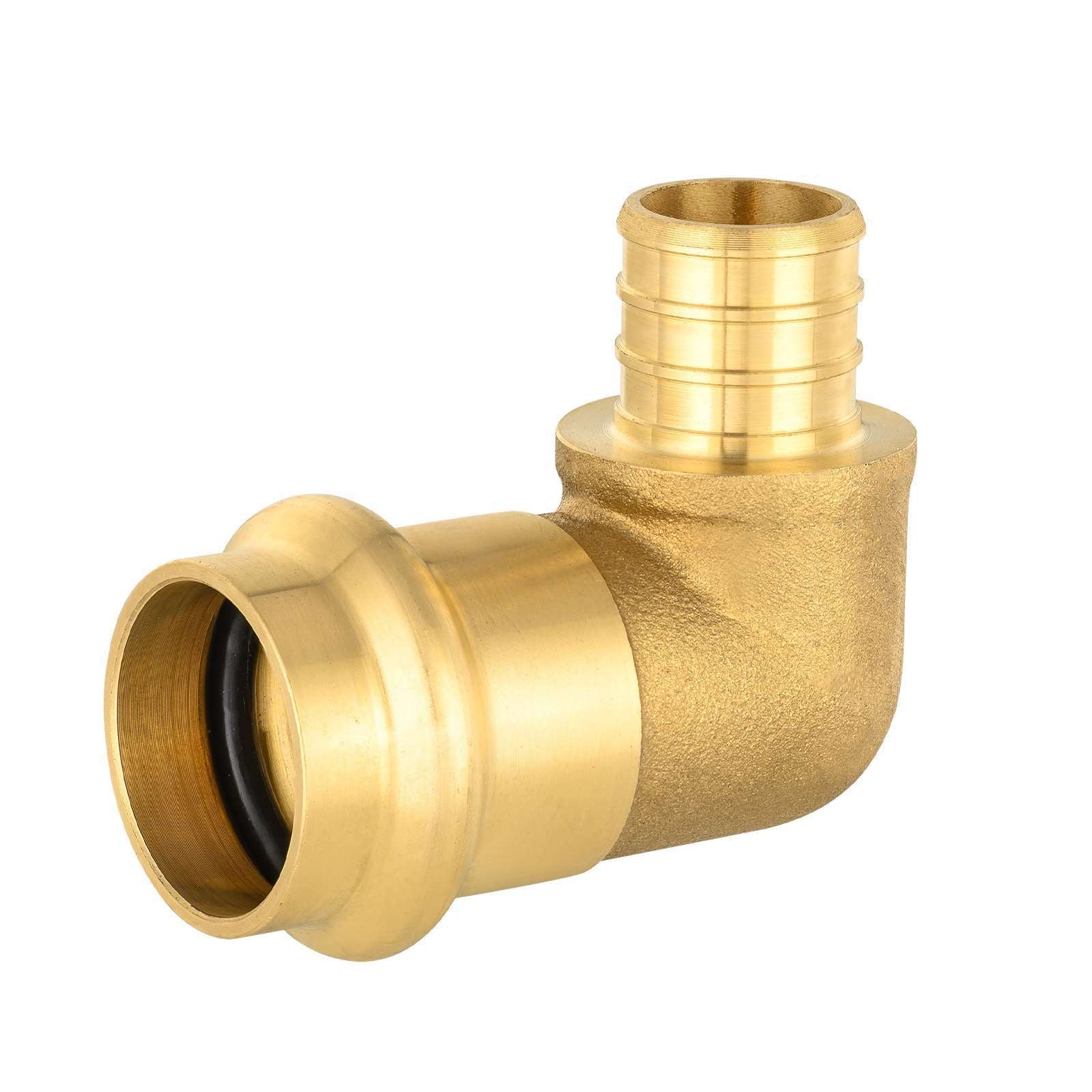 press x pex crimp brass elbow lead free 12