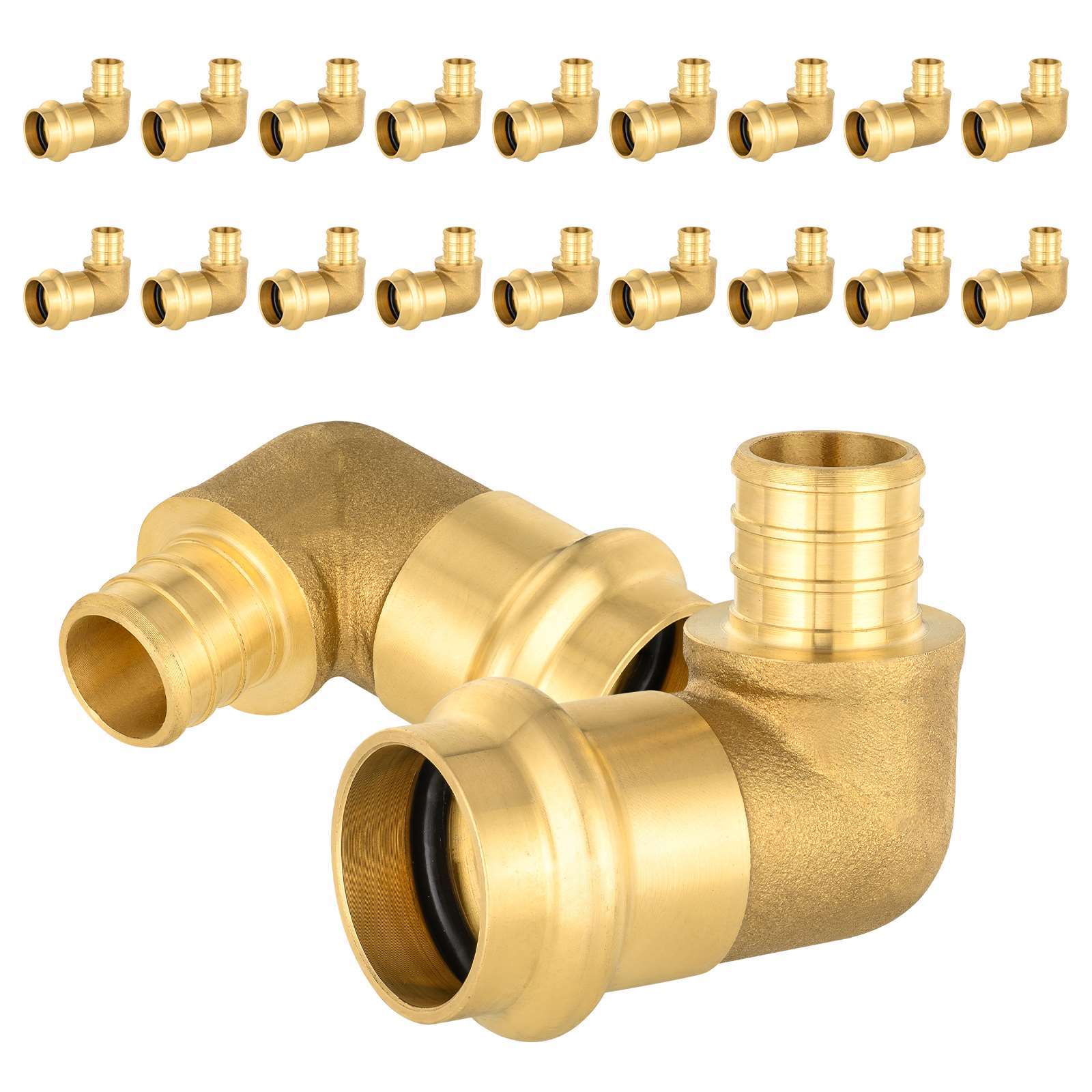 press x pex crimp brass elbow lead free 16