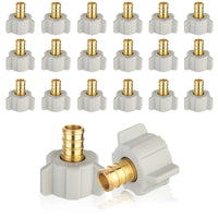 30 pcs pex-b crimp 3/4" 1/2" female npt swivel adapter (lead free)