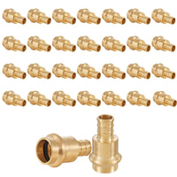 30 pcs 1/2" press 1/2" pex crimp brass adapter (lead free)