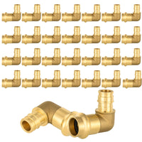30-Pack 1" Copper Press x 3/4" PEX Expansion Brass Elbow (Lead Free)