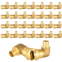 30-Pack 3/4" Copper Press x 3/4" PEX Crimp Brass Elbow (Lead Free)
