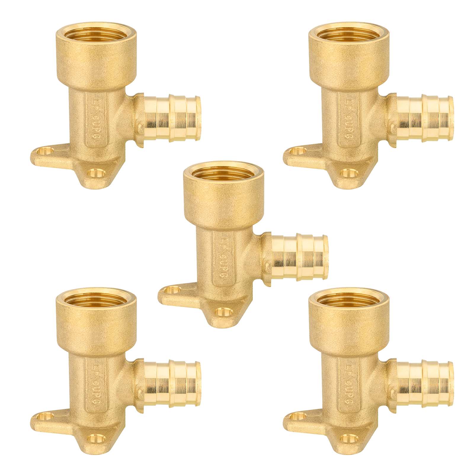 pex a expansion x female npt drop ear elbow lead free 15