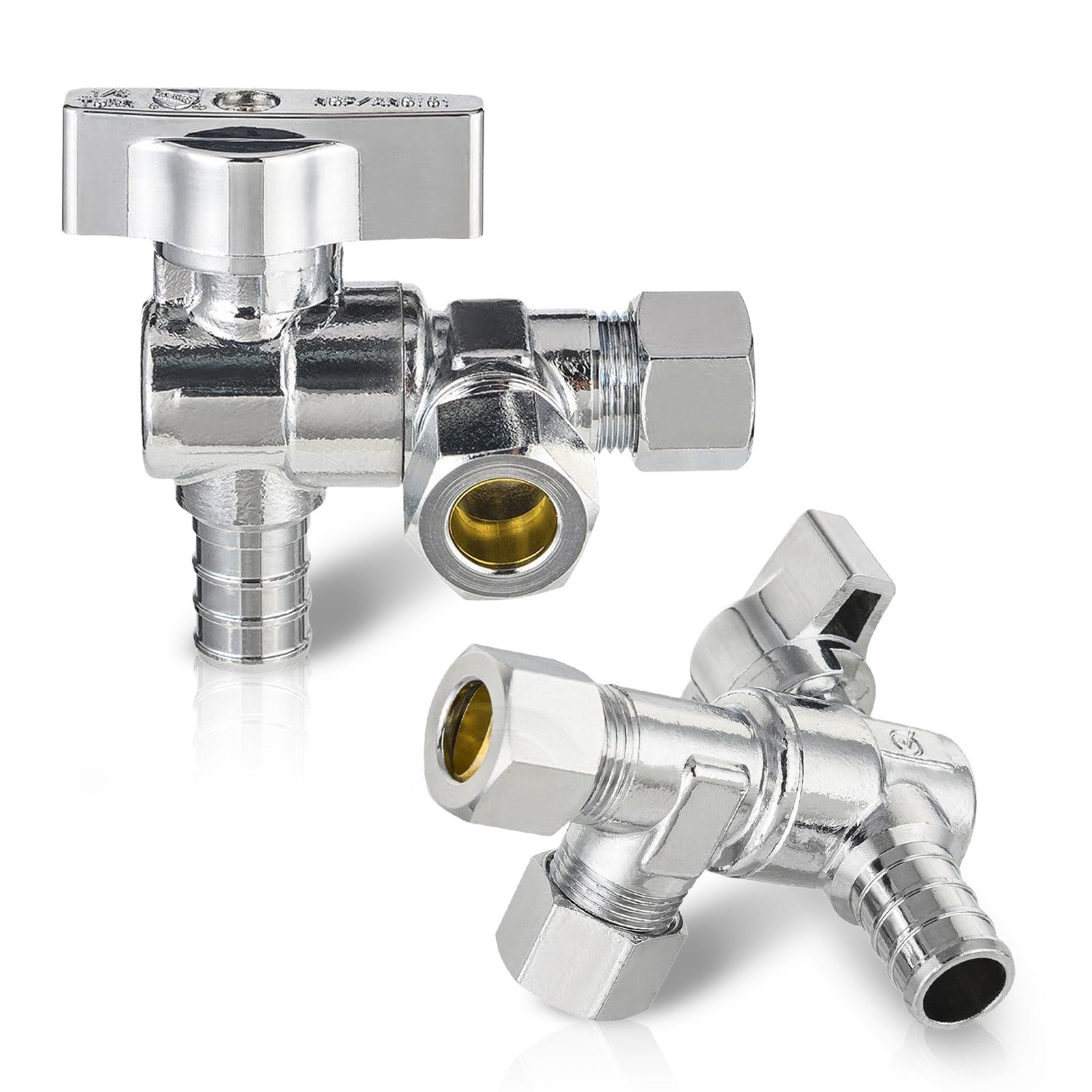 1 2 pex crimp x 3 8 compression x 3 8 compression stop valve lead free 11