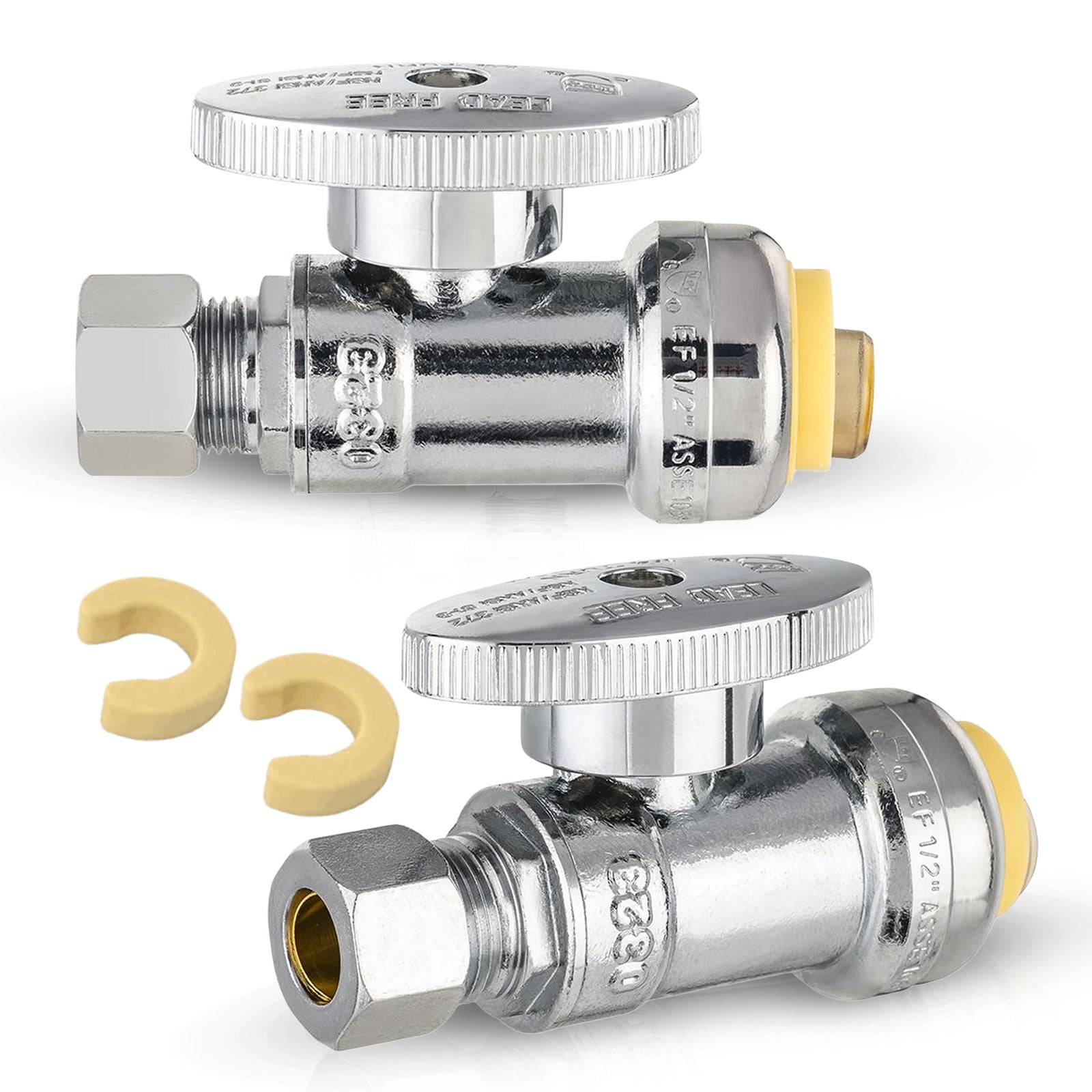 push connect x compression stop valve lead free 15