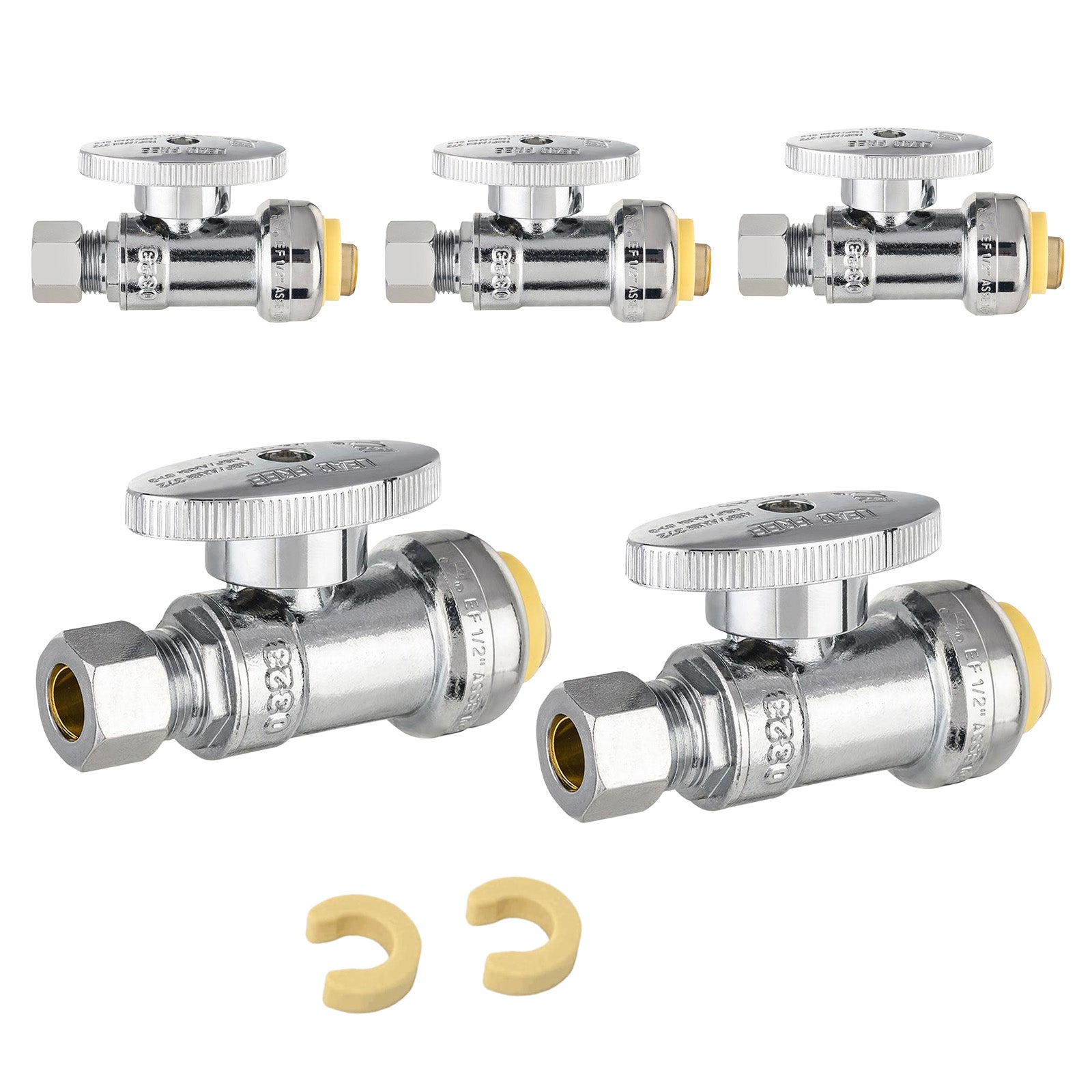 push connect x compression stop valve lead free 16