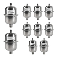 10-Pack SS Mini Expansion Tank for Tankless Water Heaters/Appliance (0.13Gal)