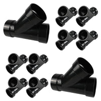 10-Pack 2" ABS DWV All HUB Wye Tee