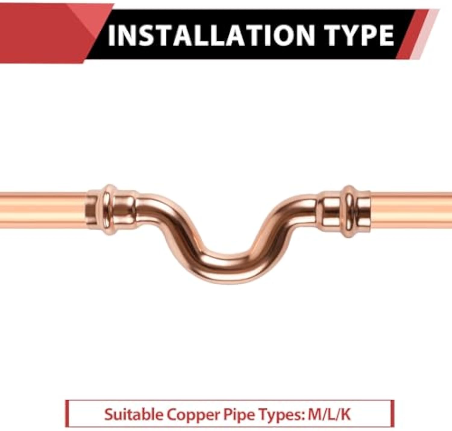 Press Copper Crossover Coupling - Pick Size to Add
